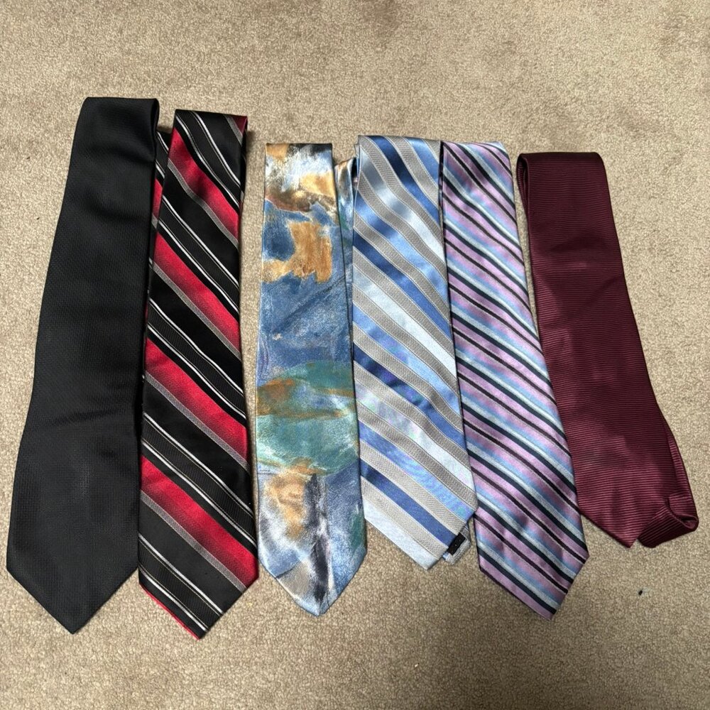 Six Men Ties From Different company gently used